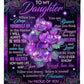 Butterfly I'm Proud Of You Daughter Gift Flannel Blanket For Bedroom Couch And Daily Comfort