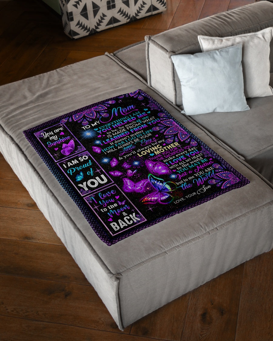 Butterfly To Me You Are The World Flannel Blanket For Living Room And Bedroom Styling