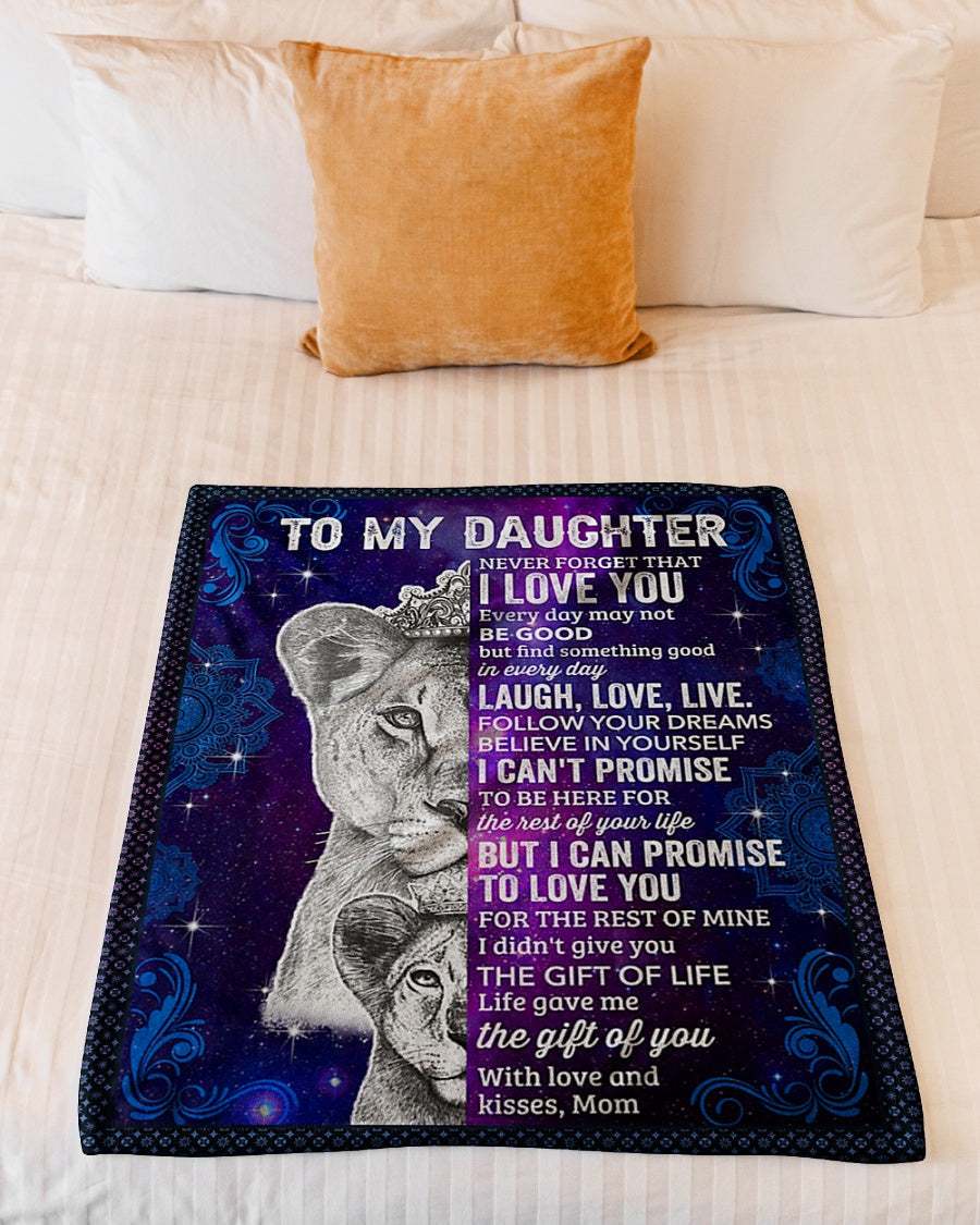 Tiger Never Forget That I Love You Mom To Daughter Flannel Blanket For Relaxing At Home And Travel