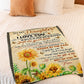 Sunflower I Love You Daughter Gift Flannel Blanket For Soft Bed Couch And Home Comfort