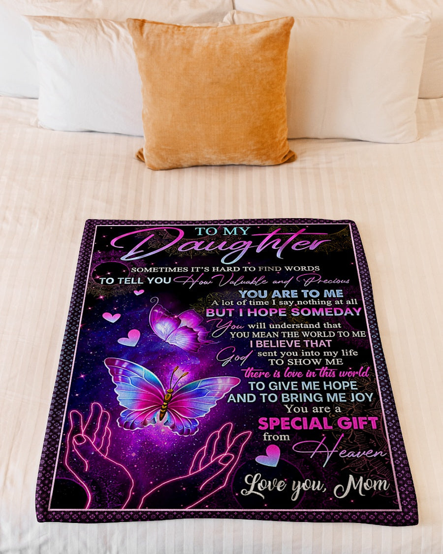 Butterfly Lover How Valuable And Precious You Are To Me Flannel Blanket For Relaxing At Home And Travel