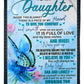 Butterfly Mom To Daughter Flannel Blanket For Bed Sofa And Reading Nook Decor