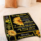 Sunflower Inspiring Family Hero Message Mother Flannel Blanket For Soft Bed Couch And Home Comfort