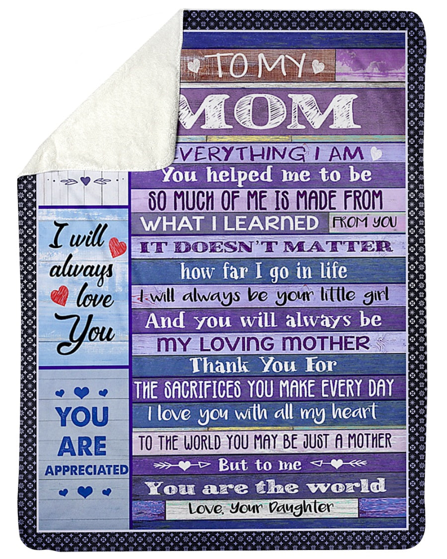 Family To My Mom The Loves Flannel Blanket For Soft Bed Couch And Home Comfort