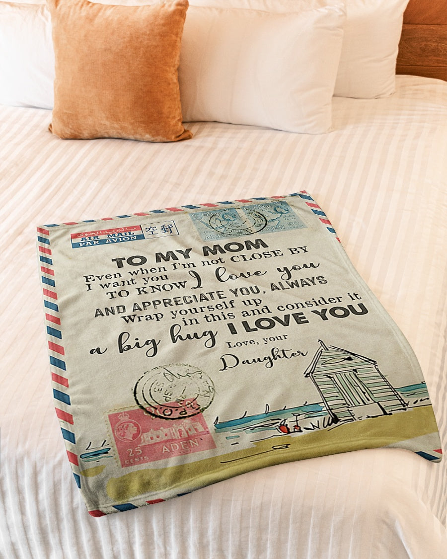 Dear Mom Letter I Love You Flannel Blanket For Soft Bed Couch And Home Comfort