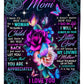 Rose Beloved Mother Message Big Hug Flannel Blanket For Bed Sofa And Reading Nook Decor