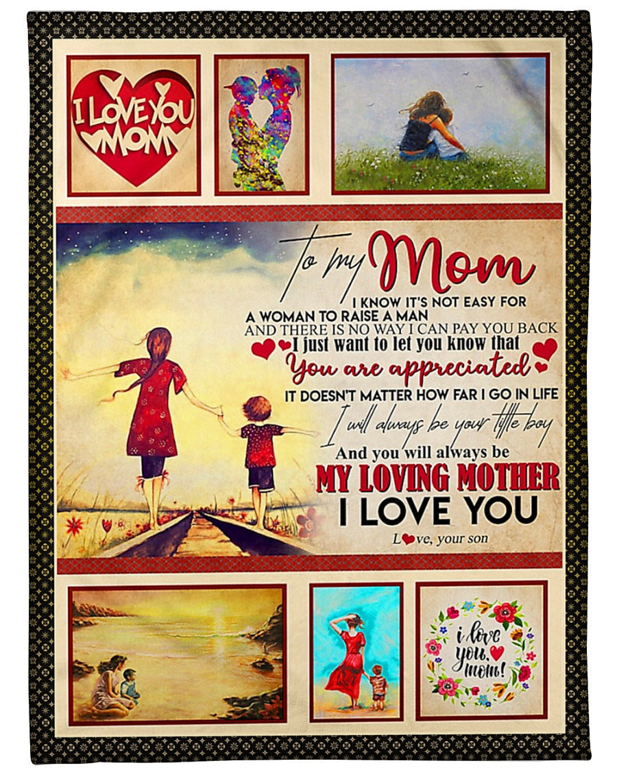 Family To My Mom You Are Appreciated Mother Flannel Blanket For Bed Sofa And Reading Nook Decor