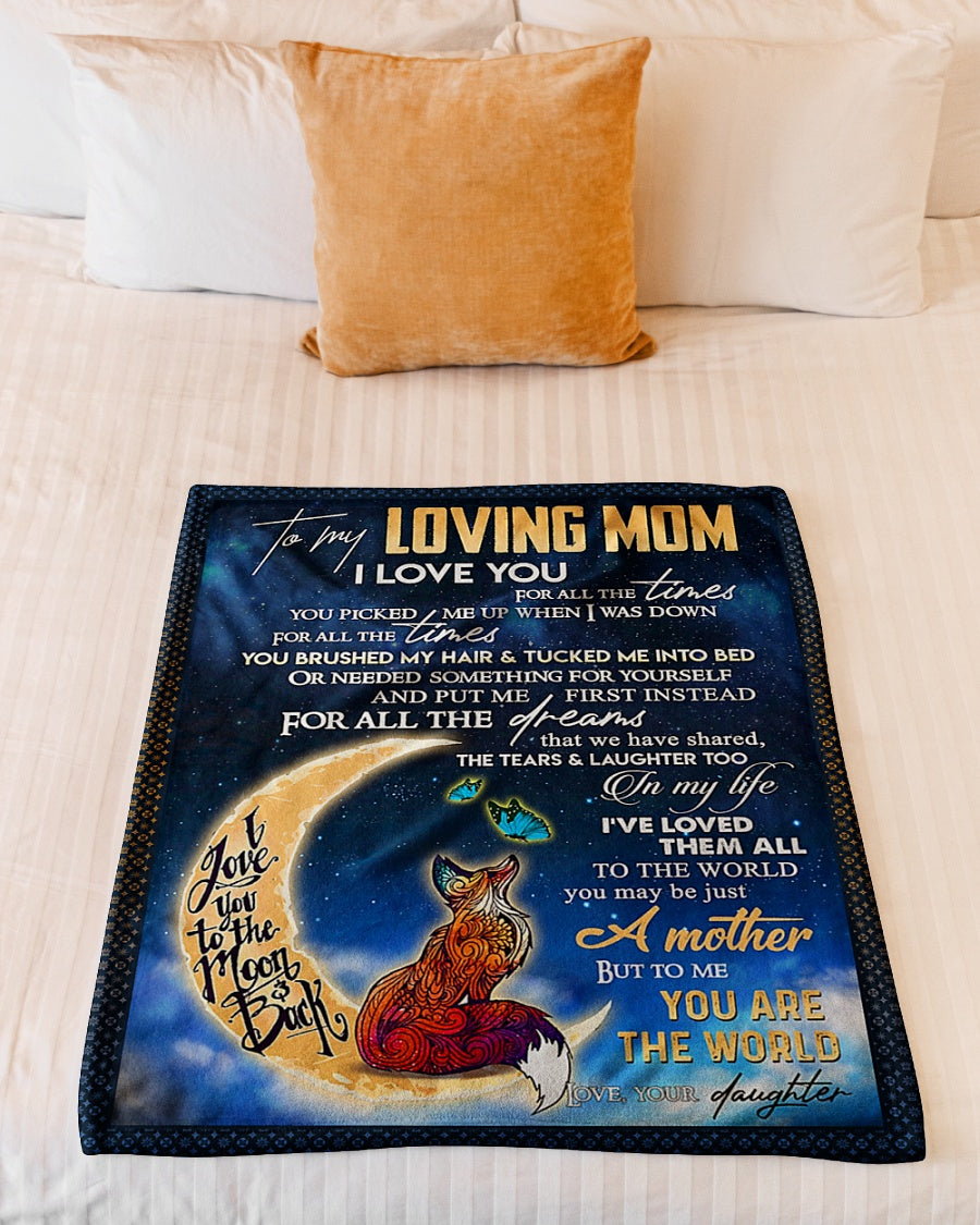 Family To My Mom You Will Always Be My Loving Mom Flannel Blanket For Relaxing At Home And Travel