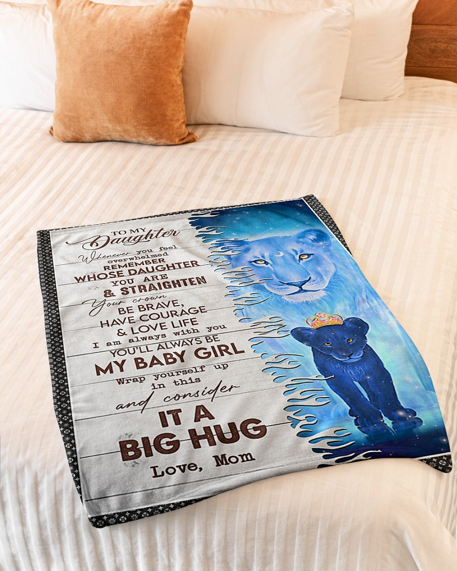 Lion Consider Big Hug Mom To Daughter Flannel Blanket For Soft Bed Couch And Home Comfort