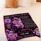 Rose Comforting Home Message Daughter Gift Flannel Blanket For Soft Bed Couch And Home Comfort
