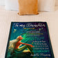 Mermaid You Are The Gift From The Heavens Mom To Daughter Flannel Blanket For Relaxing At Home And Travel
