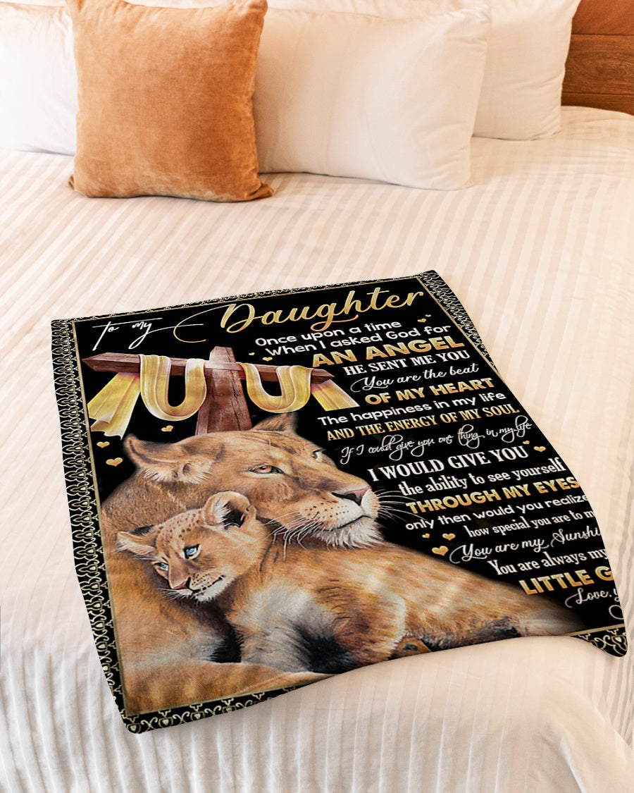 Lion Warm Sunshine Love Daughter Gift Flannel Blanket For Soft Bed Couch And Home Comfort