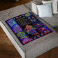 Hippie Girl Follow Your Dream Daughter Gift Flannel Blanket For Living Room And Bedroom Styling