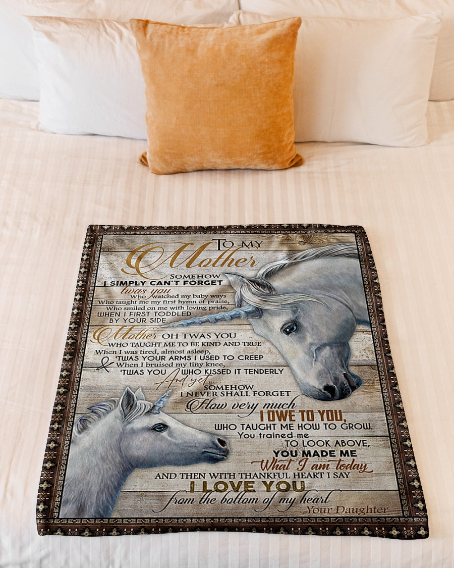 Horse Lifelong Love Message Flannel Blanket For Relaxing At Home And Travel