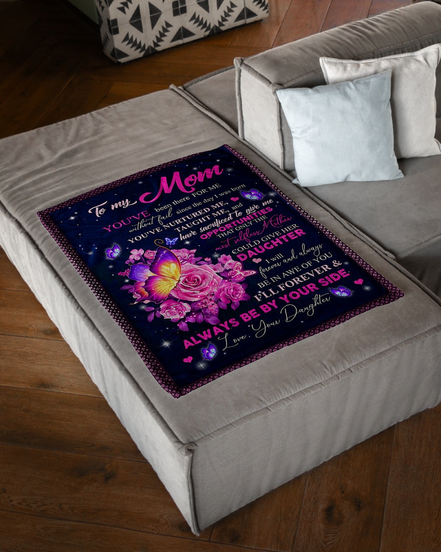 Rose To My Mother Her Daughter Flannel Blanket For Relaxing At Home And Travel