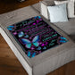 Butterfly I Love You Daughter Gift Be Safe Flannel Blanket For Living Room And Bedroom Styling