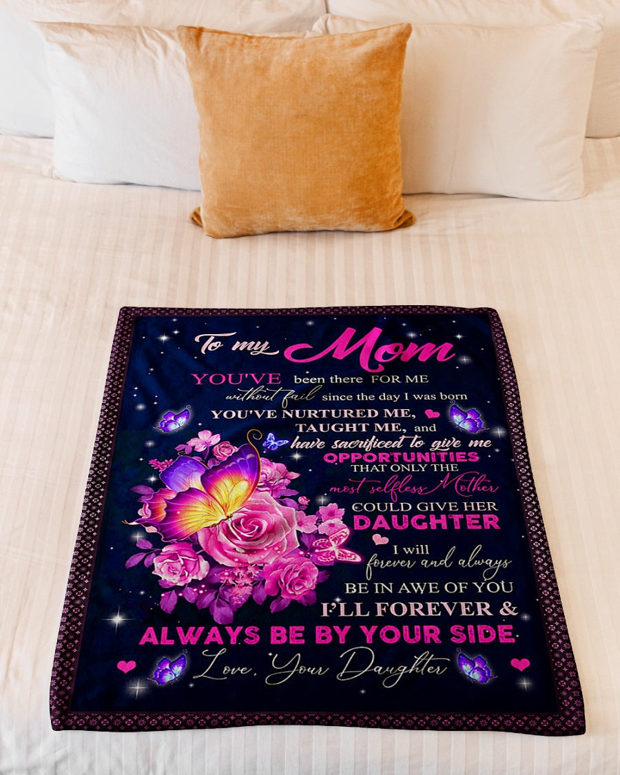 Rose To My Mother Her Daughter Flannel Blanket For Bed Sofa And Reading Nook Decor