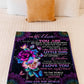 Rose Beloved Mother Message Flannel Blanket For Relaxing At Home And Travel