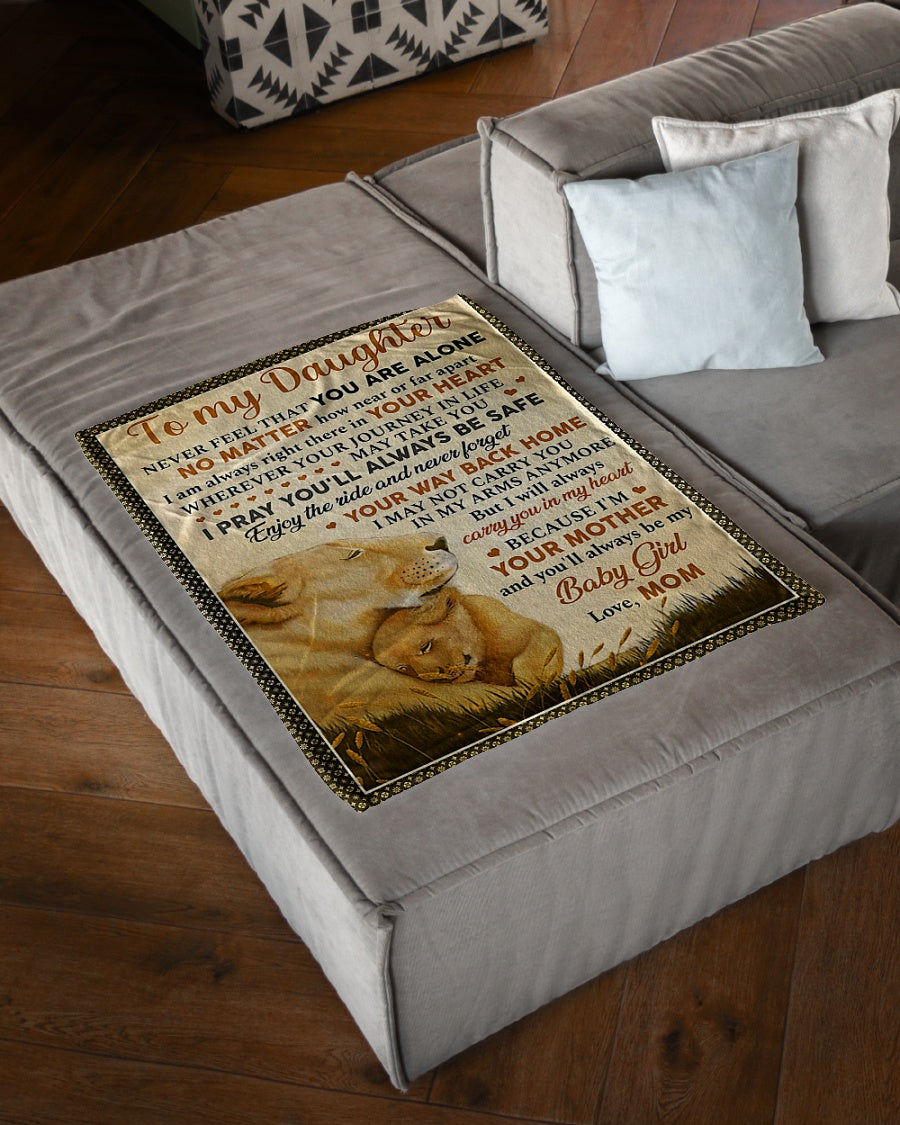 Lion Comforting Home Message Daughter Gift Flannel Blanket For Living Room And Bedroom Styling