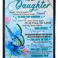 Butterfly Mom To Daughter 50 x 60 Inch Flannel Blanket For Cozy Bedroom And Sofa Decor