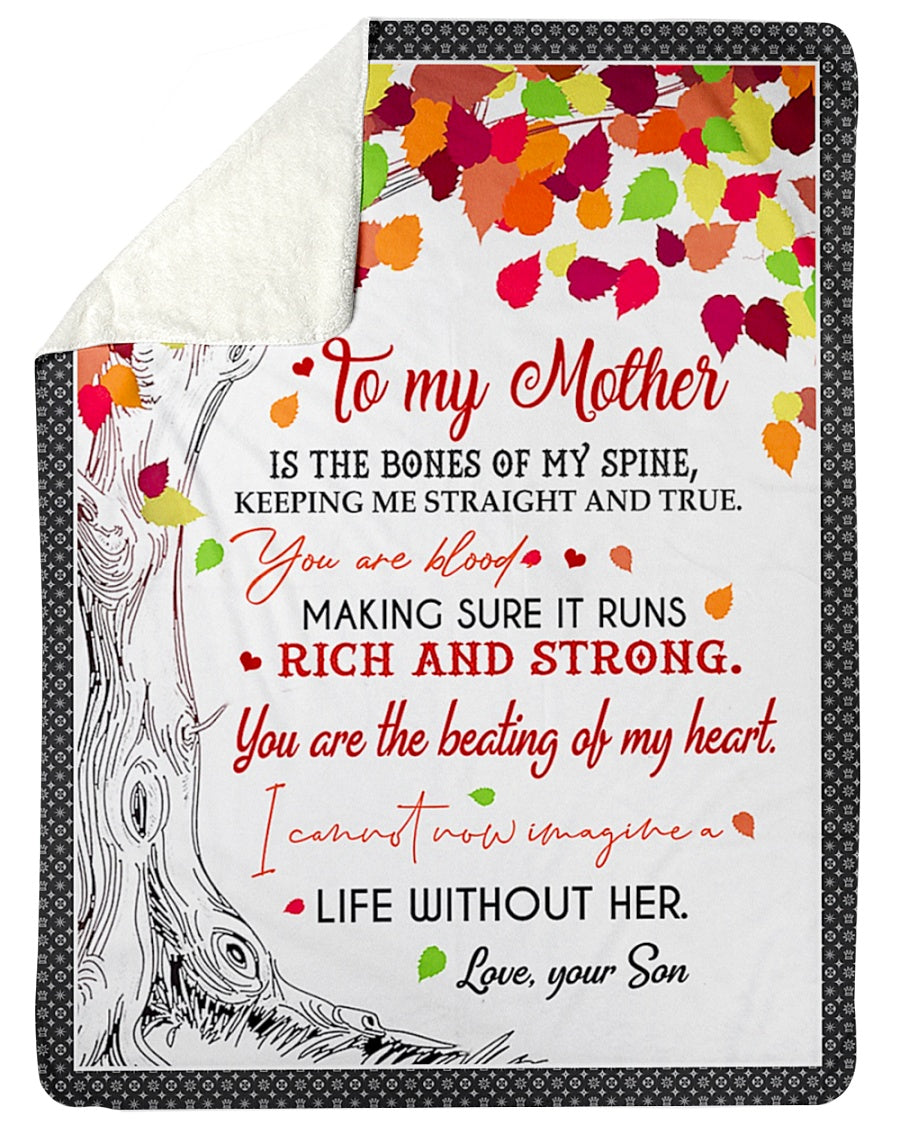 Family To My Mother Rich And Strong Flannel Blanket For Soft Bed Couch And Home Comfort