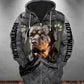 Rottweiler My Friend Dog Art – 3D Hoodie