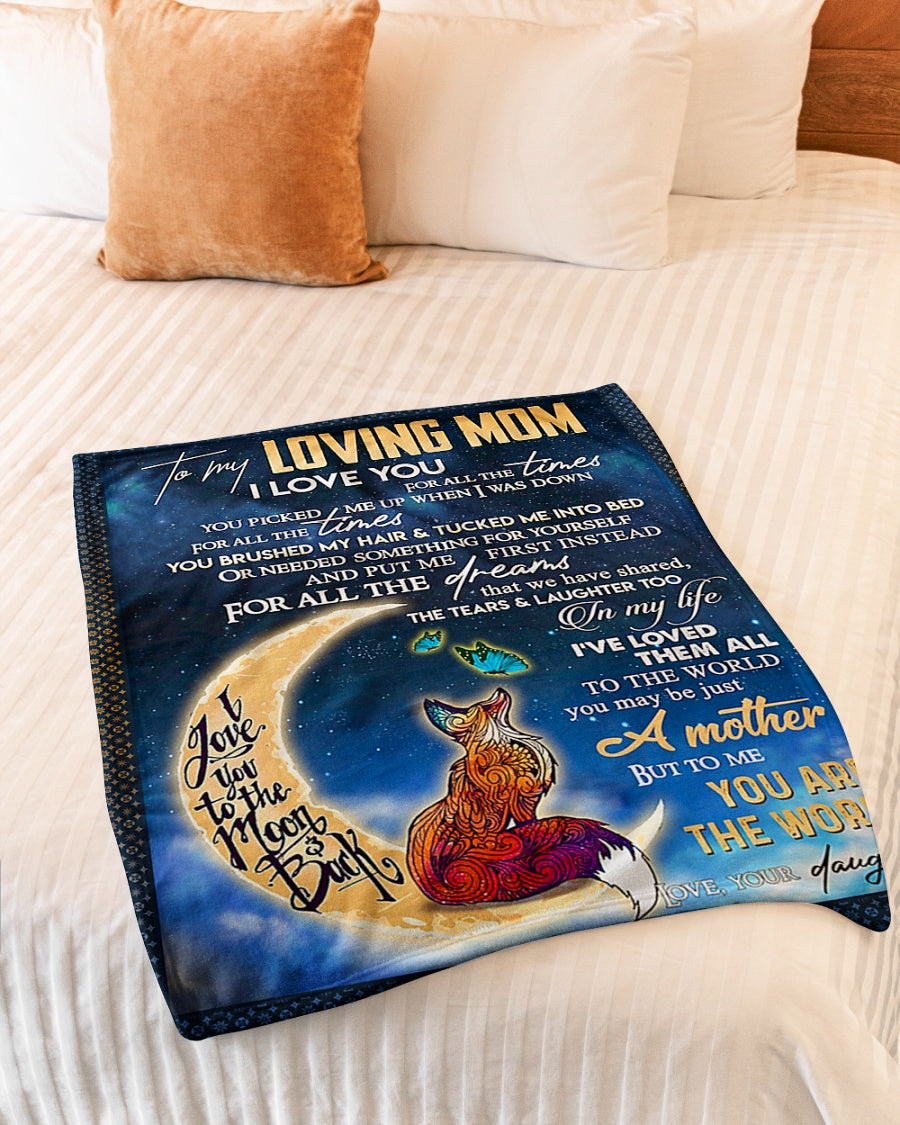Wolf To My Mom You Will Always Be My Loving Mom Flannel Blanket For Soft Bed Couch And Home Comfort