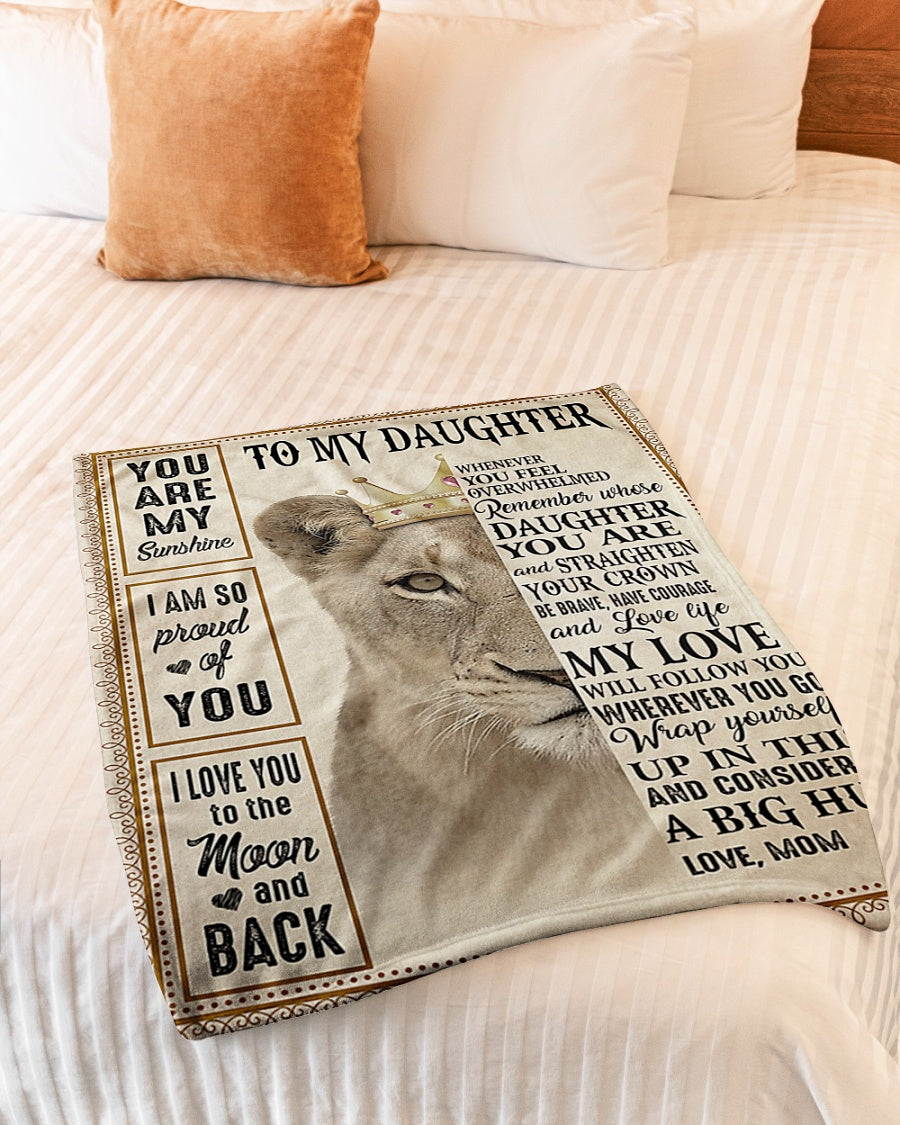 Lion Warm Sunshine Love Daughter Gift Flannel Blanket For Soft Bed Couch And Home Comfort
