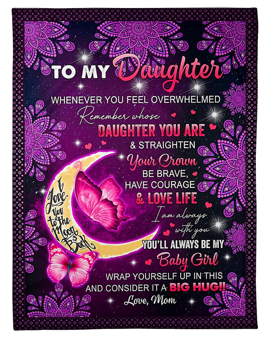 Butterfly I Am Always With You Daughter Gift Flannel Blanket For Warm Home Decor And Relaxation