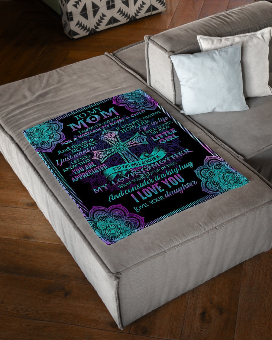 God I Love You With All My Heart Mother Flannel Blanket For Living Room And Bedroom Styling