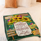 Sunflower Strong Spirit Message Mom To Daughter Flannel Blanket For Soft Bed Couch And Home Comfort