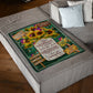 Sunflower Strong Spirit Message Mom To Daughter Flannel Blanket For Living Room And Bedroom Styling
