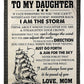 Sailing Strong Spirit Message Daughter Gift From Mom Flannel Blanket For Bedroom Couch And Daily Comfort
