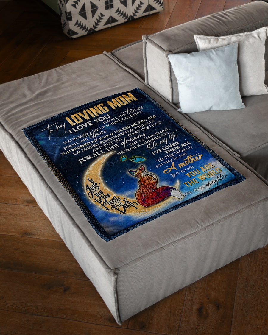 Wolf To My Mom You Will Always Be My Loving Mom Flannel Blanket For Living Room And Bedroom Styling