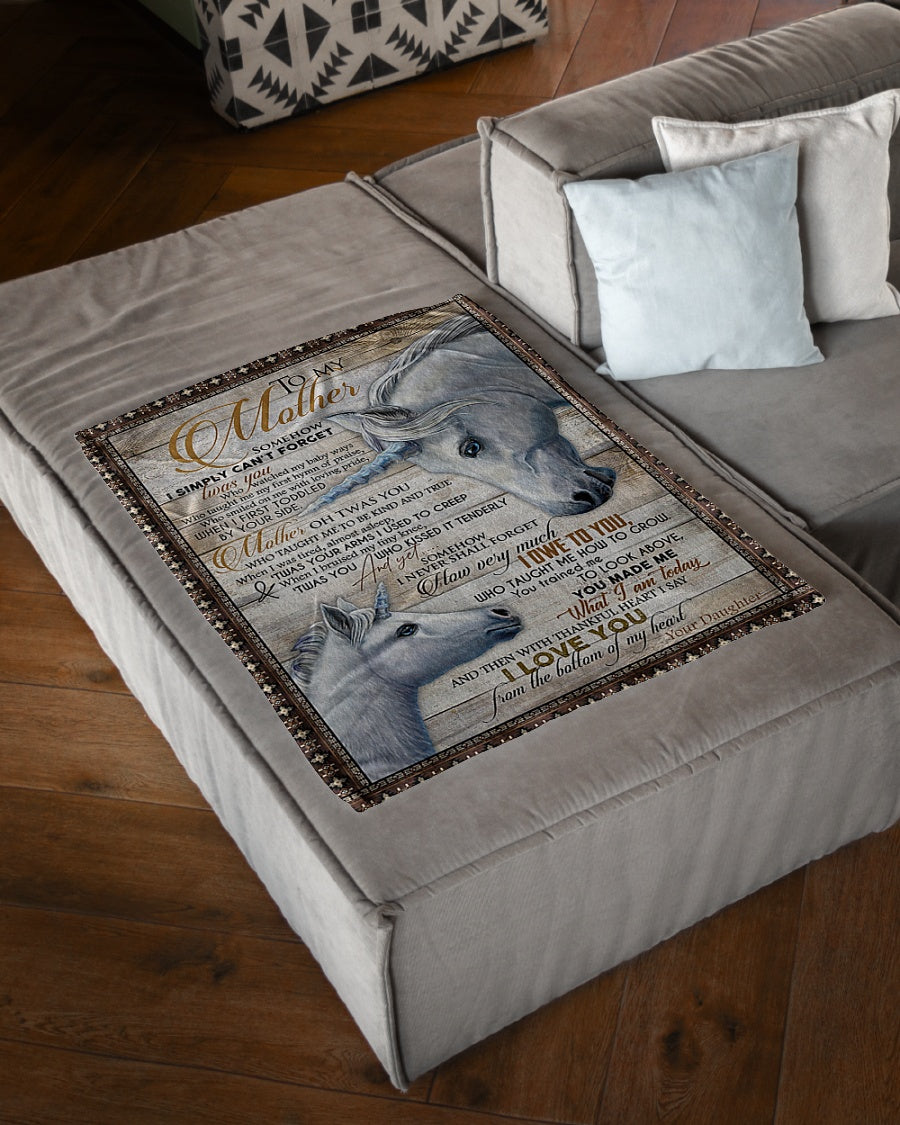 Horse Lifelong Love Message Flannel Blanket For Living Room And Bedroom Styling