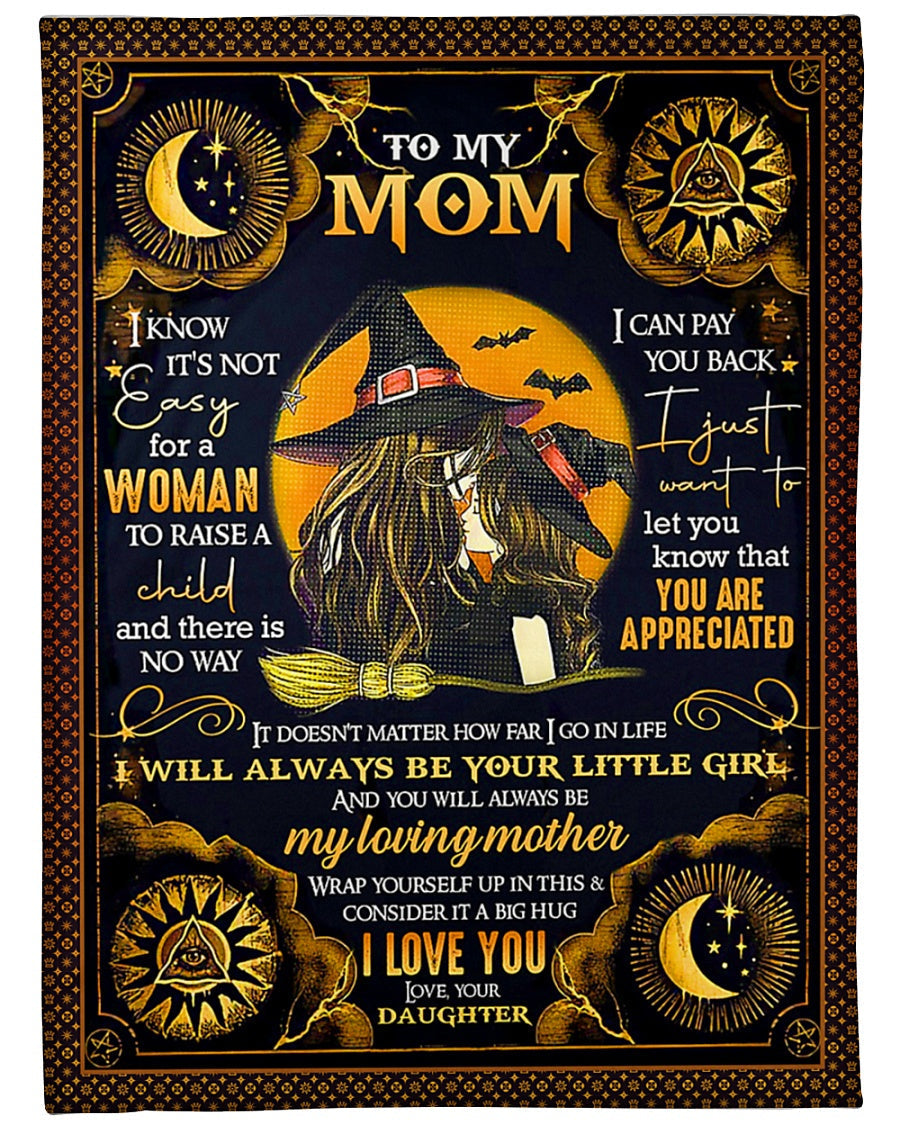 Witch Beloved Mother Message Flannel Blanket For Bed Sofa And Reading Nook Decor