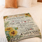 Sunflower I Love You With All My Heart Flannel Blanket For Soft Bed Couch And Home Comfort