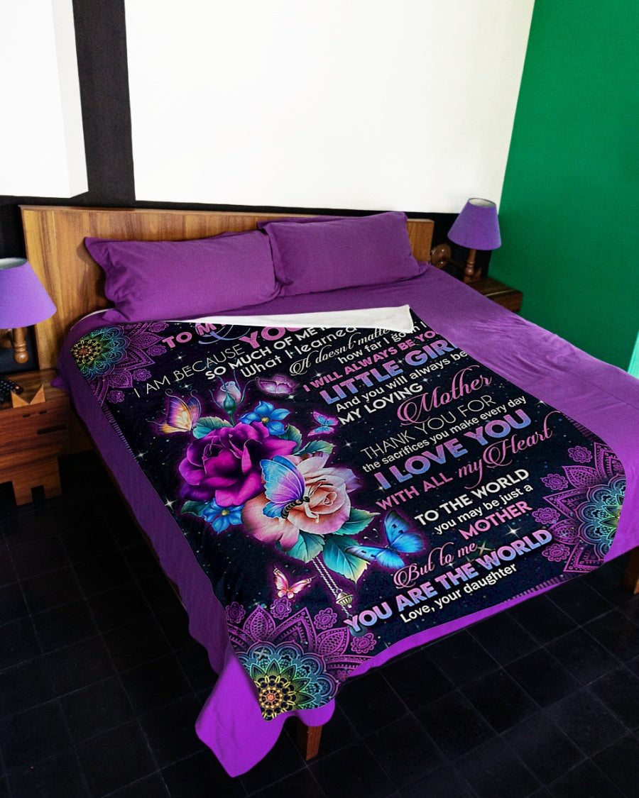 Rose Beloved Mother Message Flannel Blanket For Cozy Home Lounging And Gifting