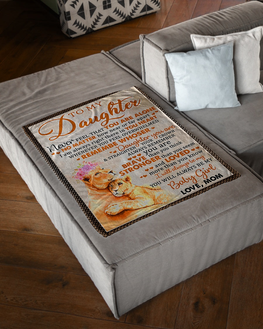 Tiger Never Feel That You Are Alone Mom To Daughter Flannel Blanket For Living Room And Bedroom Styling