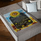 Sunflower Strong Spirit Message Daughter Gift Flannel Blanket For Soft Bed Couch And Home Comfort