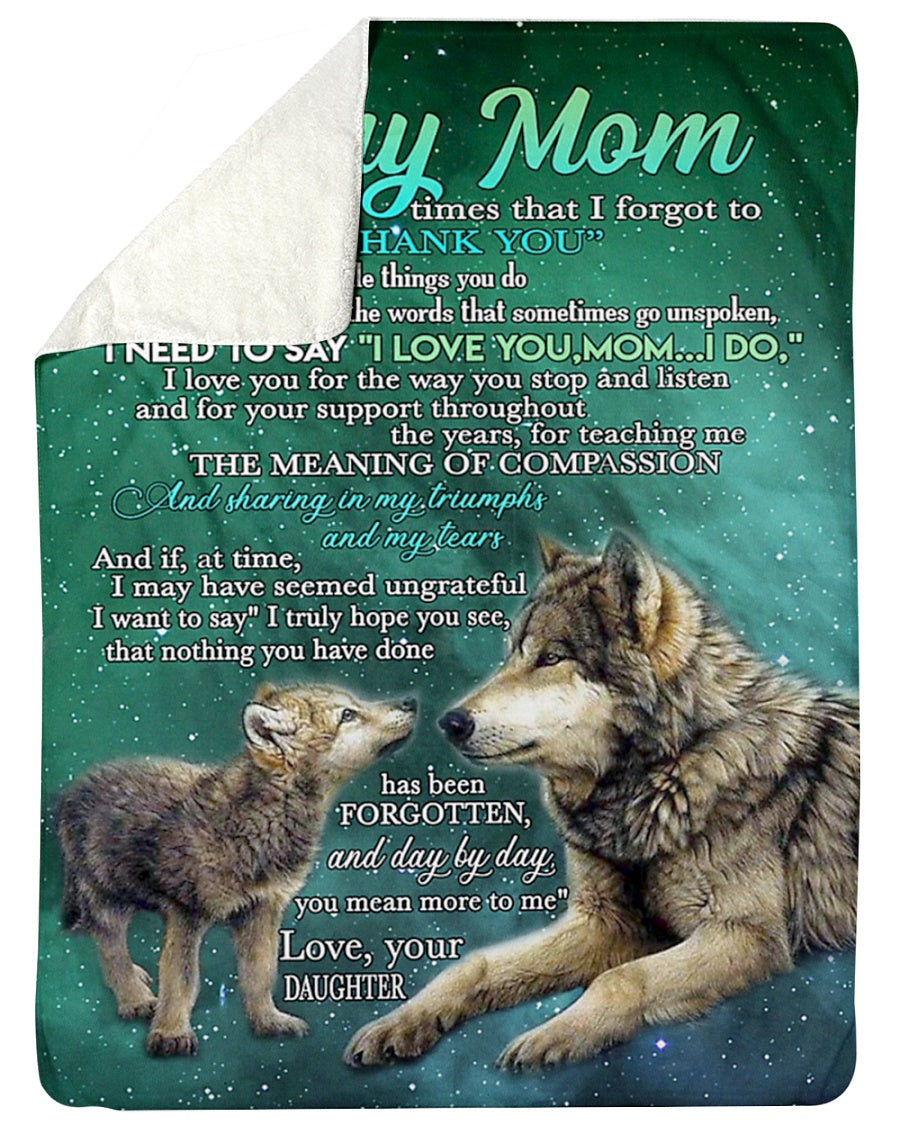 Wolf Lifelong Mother Love Flannel Blanket For Soft Bed Couch And Home Comfort