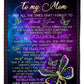 Butterfly To My Mom I Love You For All The Time Flannel Blanket For Bed Sofa And Reading Nook Decor