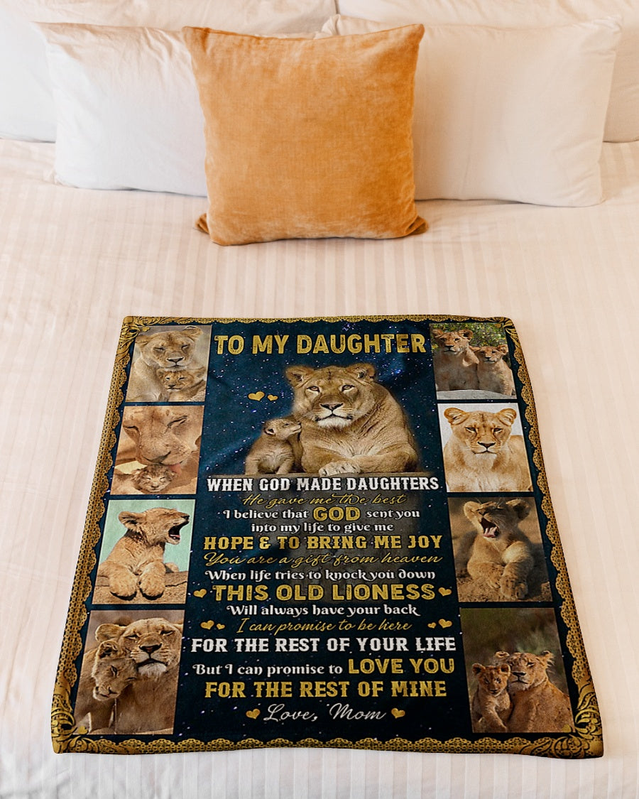 Lion The Rest Of Your Life Daughter Gift Flannel Blanket For Relaxing At Home And Travel