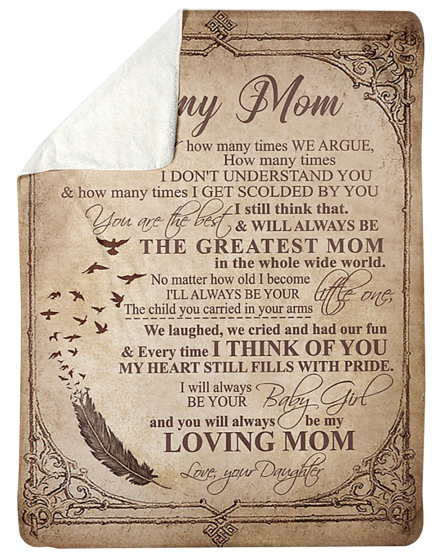 Family Will Always Be The Greatest Mom Mother Flannel Blanket For Soft Bed Couch And Home Comfort