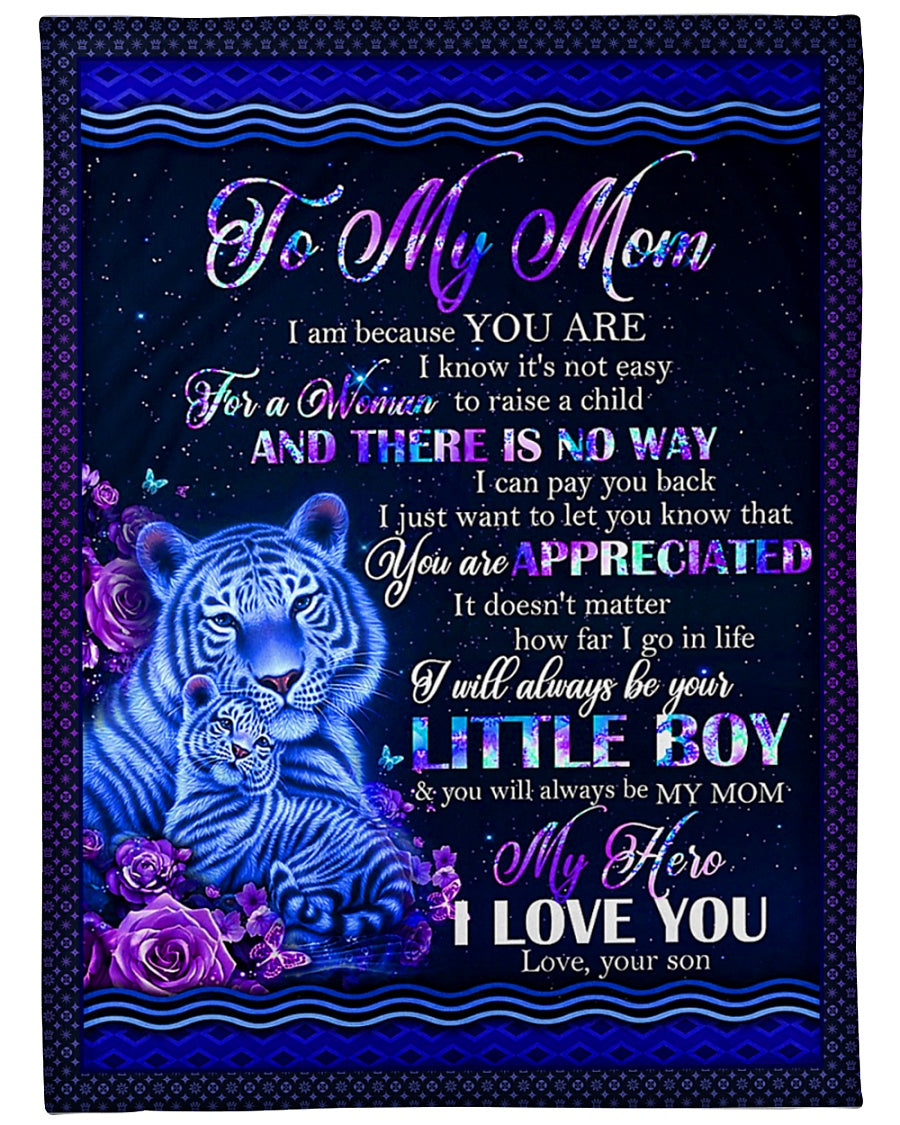 Tiger To Me You Are The World Little Boy Flannel Blanket For Bed Sofa And Reading Nook Decor