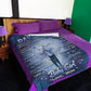 Family Never Feel That You're Alone Mom To Daughter Blue Flannel Blanket For Bed Sofa And Reading Nook Decor