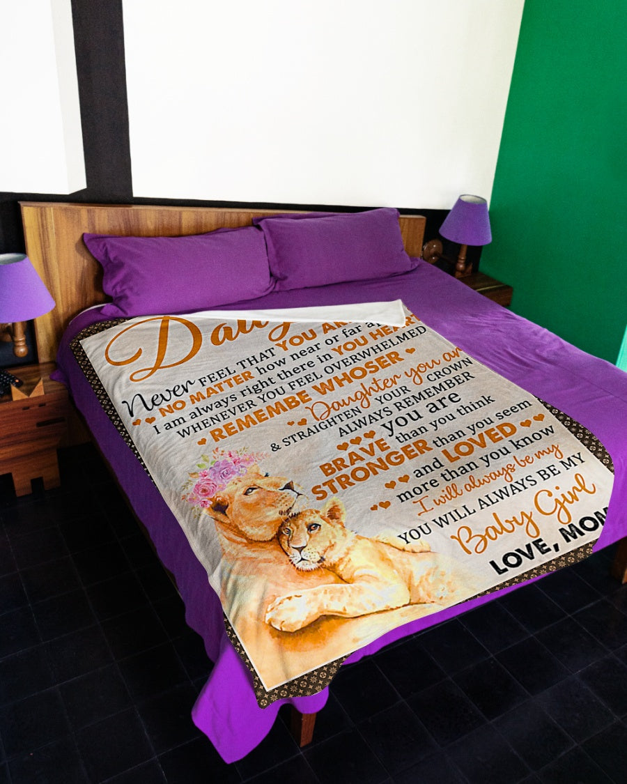 Tiger Never Feel That You Are Alone Mom To Daughter Flannel Blanket For Bed Sofa And Reading Nook Decor