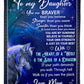 Wolf Believe In Yourself Daughter Gift Flannel Blanket For Bedroom Couch And Daily Comfort