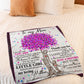 Family To Me You Are The World Little Girl Flannel Blanket For Soft Bed Couch And Home Comfort