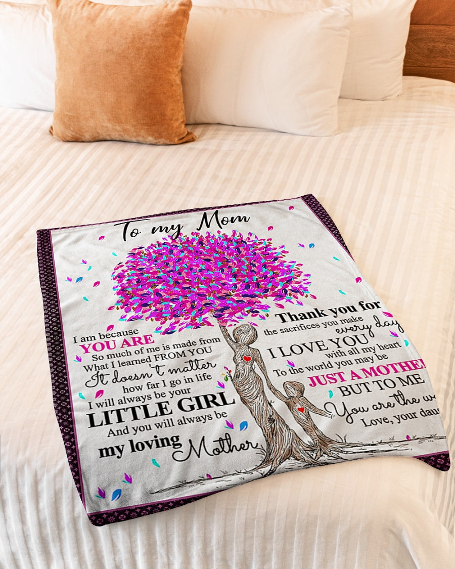 Family To Me You Are The World Little Girl Flannel Blanket For Soft Bed Couch And Home Comfort
